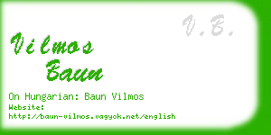 vilmos baun business card